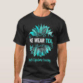 Fragile X Syndrome Awareness We Wear Teal Sunflowe T-Shirt (Vorderseite)