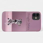 Fragile Zebra: Mit Vorsicht umgehen Case-Mate iPhone Hülle (Rückseite (Horizontal))