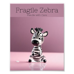 Fragile Zebra: Mit Vorsicht umgehen Fotodruck
