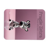 Fragile Zebra: Mit Vorsicht umgehen Magnet (Horizontal)