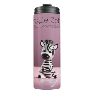 Fragile Zebra: Mit Vorsicht umgehen Thermosbecher