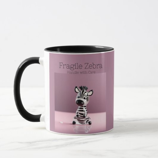 Fragile Zebra: Umgang mit sorgfältiger Tasse (Links)