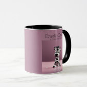 Fragile Zebra: Umgang mit sorgfältiger Tasse (VorderseiteRechts)