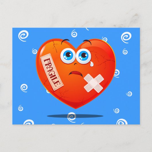Fragiles Herz, Postkarte (Vorderseite)