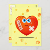 Fragiles Herz, Postkarte (Vorne/Hinten)