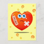 Fragiles Herz, Postkarte (Vorderseite)