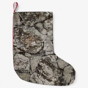 Fragment aus schwarzem und grauem Stein Kleiner Weihnachtsstrumpf