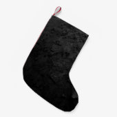 Fragment aus schwarzem und grauem Stein Kleiner Weihnachtsstrumpf (Vorderansicht (hängend))