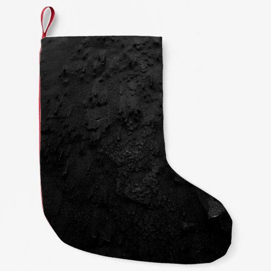 Fragment aus schwarzem und grauem Stein Kleiner Weihnachtsstrumpf (Vorderseite)