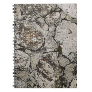 Fragment aus schwarzem und grauem Stein Notizblock