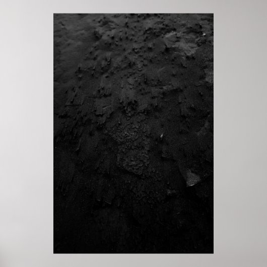 Fragment aus schwarzem und grauem Stein Poster (Vorne)