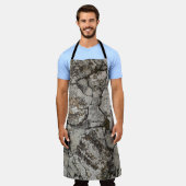 Fragment aus schwarzem und grauem Stein Schürze (Getragen)