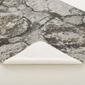 Fragment aus schwarzem und grauem Stein Sherpadecke (3/4)