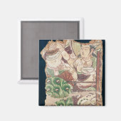 Fragment, das ein buddhistisches Paradies darstell Magnet (Vorderseite/Rückseite)