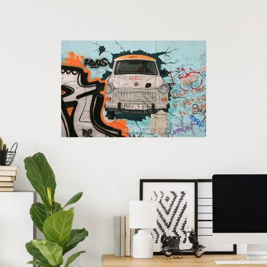 Fragment der Berliner Mauer Poster (Heimbüro)