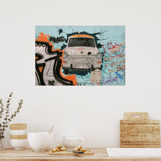 Fragment der Berliner Mauer Poster (Küche)