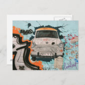 Fragment der Berliner Mauer Postkarte (Vorne/Hinten)