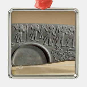 Fragment der Jäger-Palette Ornament Aus Metall