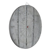 Fragment des alten Bretterzauns grau gemalt Dartscheibe (Vorderseite Links)