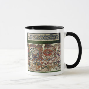 Fragment des Gewebes Jonas und den Wal darstellend Tasse