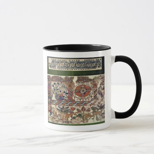Fragment des Gewebes Jonas und den Wal darstellend Tasse (Rechts)