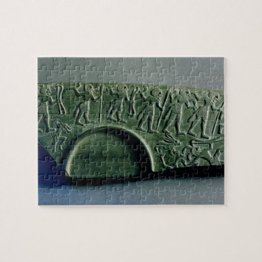 Fragment einer Palette mit einer Jagdszene, von A Puzzle (Horizontal)