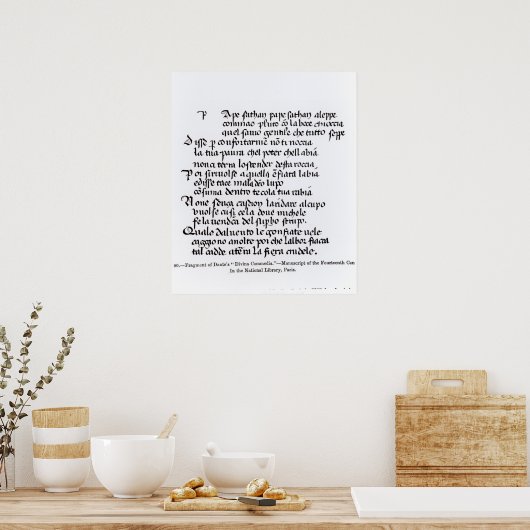 Fragment of Dante's 'Divina Commedia' Poster (Küche)