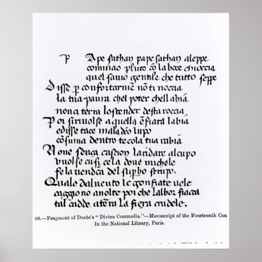 Fragment of Dante's 'Divina Commedia' Poster (Vorne)