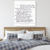 Fragment von Dantes 'Divina Commedia' Leinwanddruck (Insitu (Schlafzimmer))