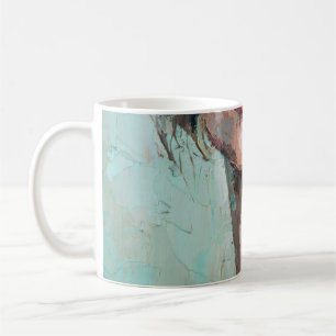 Fragment von Kunstmalerei. Portrait eines Mädchens Kaffeetasse
