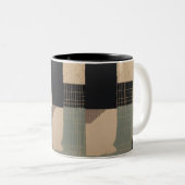 Fragmente Abstrakter Druckcup Zweifarbige Tasse (VorderseiteRechts)