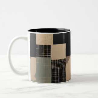 Fragmente Abstrakter Druckcup Zweifarbige Tasse
