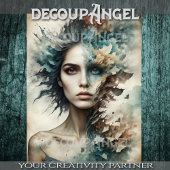 Fragmente der Elemente - Dekoupage- Seidenpapier