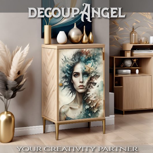 Fragmente der Elemente - Dekoupage- Seidenpapier