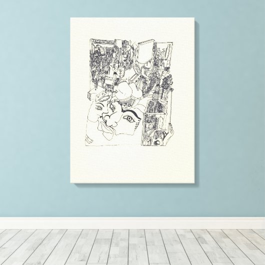 Fragmente der Kunst 1 surreal Zeichnend Leinwand (Insitu (Holzboden))