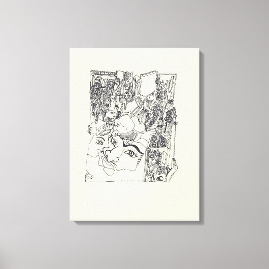 Fragmente der Kunst 1 surreal Zeichnend Leinwand (Vorderseite)