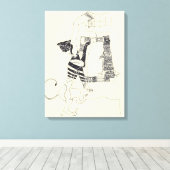 Fragmente der Kunst 4 Surrealistische Zeichnend Le Leinwanddruck (Insitu (Holzboden))