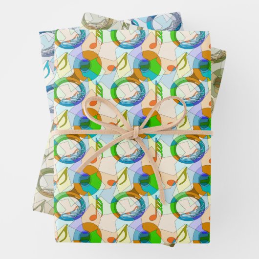 Fragmente der Tuba-Musiknote Geschenkpapier Set (Beispiel)