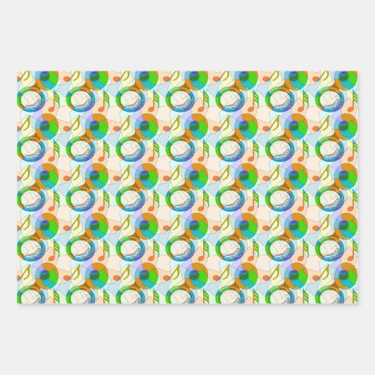 Fragmente der Tuba-Musiknote Geschenkpapier Set (Vorderseite)
