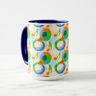 Fragmente der Tuba-Musiknote Tasse