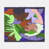 Fragmente der Zeit Fleecedecke (Vorderseite (Horizontal))