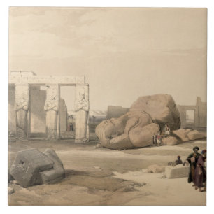 Fragmente des großen Kolosses beim Memnonium, Fliese