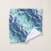 Fragmente von Erinnerungen, blaugrüner Kristall: Badhandtuch Set (Waschlappen)