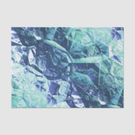 Fragmente von Erinnerungen in blau und grün: Seidenpapier