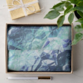 Fragmente von Erinnerungen in blau und grün: Seidenpapier (Geschenk)