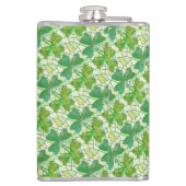 Fragmente von Kleeblättern Flachmann (Rückseite)