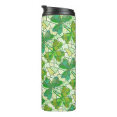 Fragmente von Kleeblättern Thermosbecher (Nach rechts gedreht)