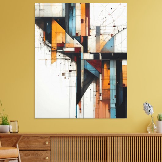 Fragmented City Leinwanddruck (Insitu (Wohnzimmer))