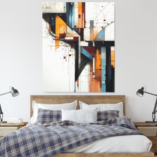 Fragmented City Leinwanddruck (Insitu (Schlafzimmer))