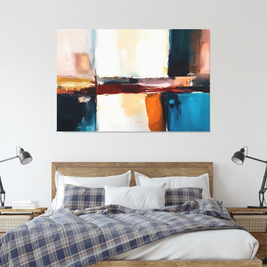 Fragmented Horizon Leinwanddruck (Insitu (Schlafzimmer))